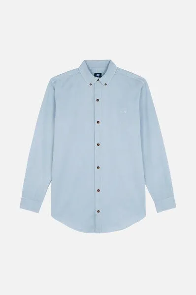 Trendsplant Trendsplant Postiguet Pigment Dyed Twill Shirt Air Blue, Blau, – Produktbild 2 von 4