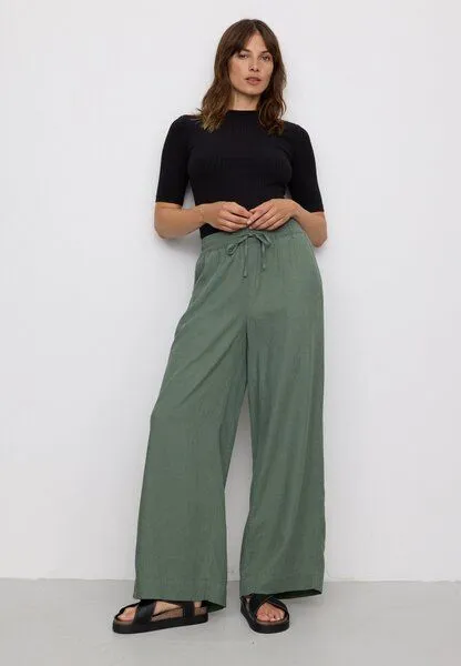 recolution Damen Hose aus Leinen und LENZING ECOVERO Viskose Mix - ALISMA - recolution, Khaki (grün), – Produktbild 4 von 4