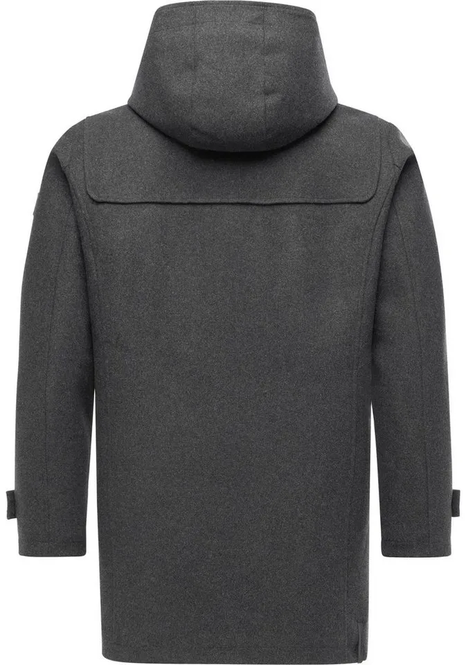 ragwear ragwear Dufflecoat Duffie YOUMODO Funktionaler Herren Mantel in Wolloptik, Grau, – Produktbild 2 von 4