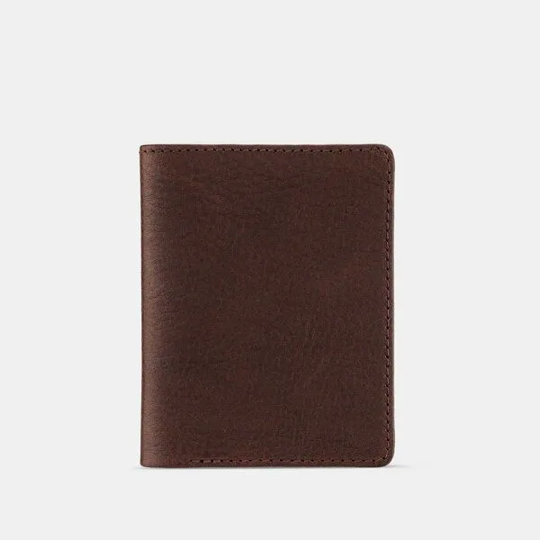 GOOD WILHELM GOOD WILHELM Flache Geldbörse GUSTAV mit Scheinfach aus vegetabil gegerbtem Leder, Chocolate, – Produktbild 2 von 4