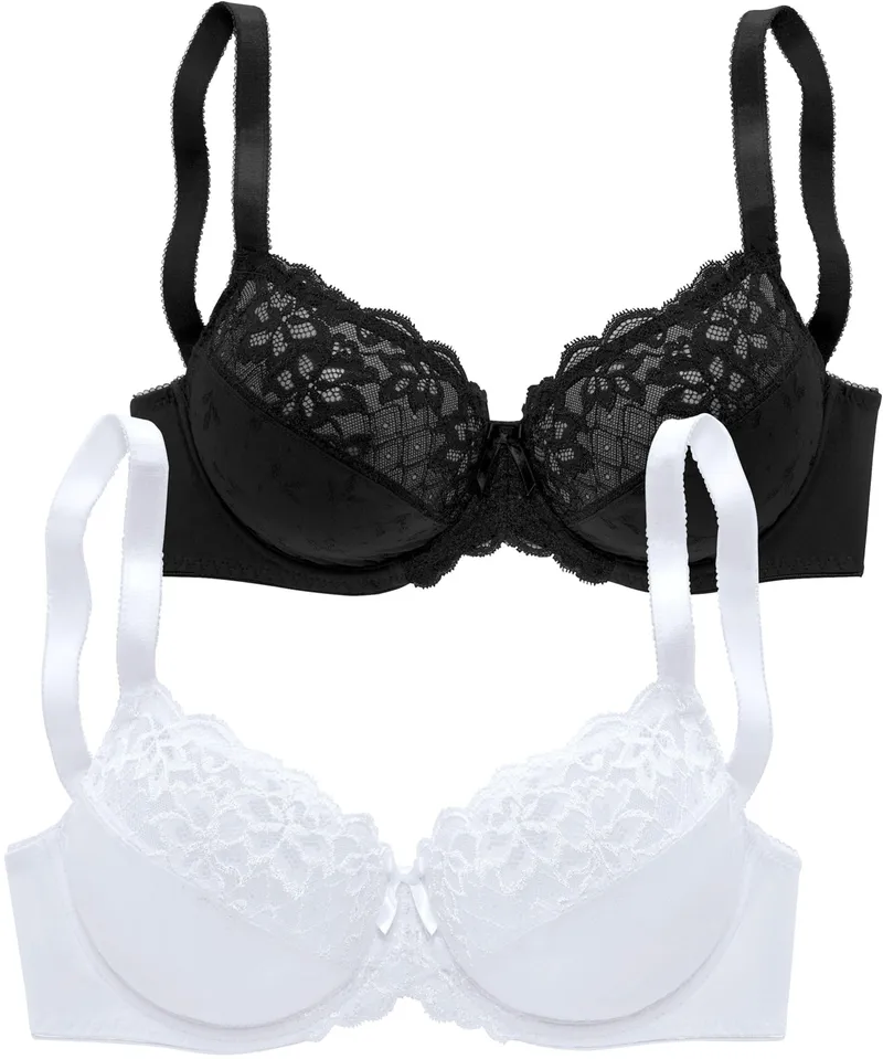 petite fleur by Lascana Bügel-BH, Schwarz+weiß, – Produktbild 2 von 2