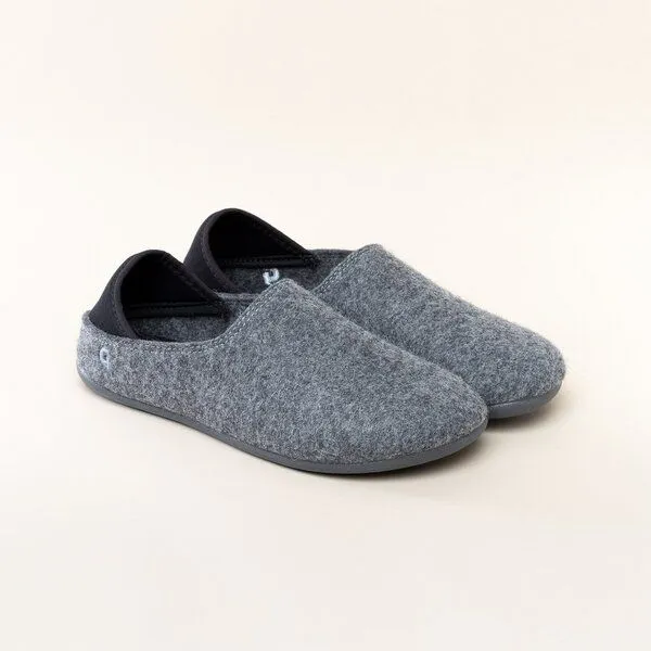 Gottstein Gottstein Filzhausschuh Wool Slip-On aus 100% Schurwolle - für Damen & Herren - Rutschfeste Gummisohle, Anthrazit, – Produktbild 1 von 4