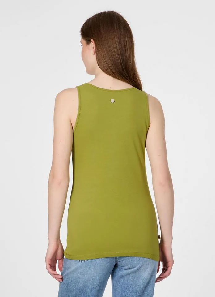 ragwear ragwear Tanktop FLLOUKIA GOTS mit markentypischen 3-Knöpfen am Rundhals-Ausschnitt, Grün, – Produktbild 2 von 3