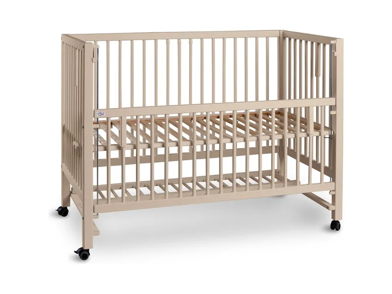 tiSsi® Beistell- und Babybett Hajo Buche 120 x 60 cm, seiden-beige, Natur, – Produktbild 2 von 2