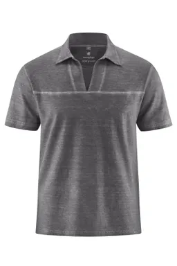 HempAge Hempage Herren vegan T-Shirt Mit V-Ausschnitt Anthrazit – Produktbild 1 von 1