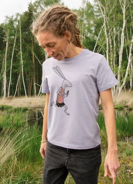 Cmig Cmig Lauf-Hase T-Shirt Damen, Lavender, – Produktbild 4 von 4