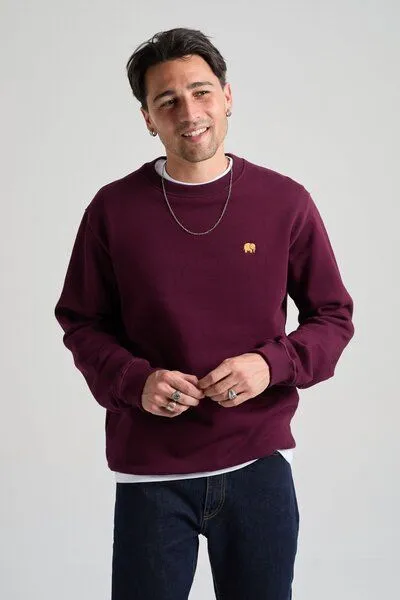 Trendsplant Trendsplant Organic Essential Sweatshirt Wine Red, Rot, – Produktbild 1 von 4