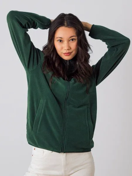 Honest Basics Honest Basics Kuschelige Fleecejacke aus recyceltem Polyester, Fern, – Produktbild 3 von 4