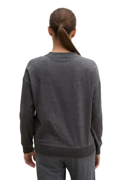 Marc O'Polo Marc O'Polo Lounge-Shirt langarm | Baumwolle GOTS, Dark gray melange, – Produktbild 2 von 4