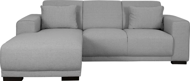 OTTO home Ecksofa BORNHOLM L-Form, B: 234 cm - OTTO. Verlässliche Qualität., Recamiere links oder rechts bestellbar, Wellenfederung, inkl. 2 Kissen, Grau, – Produktbild 2 von 8