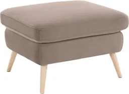 exxpo - sofa fashion Hocker Scandi bequem und elegant mit hohem Holzfuß, bequem und elegant mit hohem Holzfuß – Produktbild 1 von 1