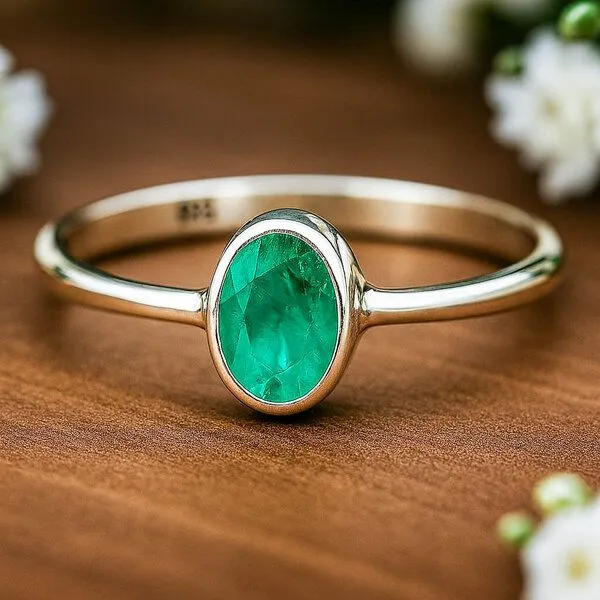 Spirit of Island Spirit of Island Ring in Sterling Silber | Roher Smaragd Edelstein – Produktbild 2 von 4