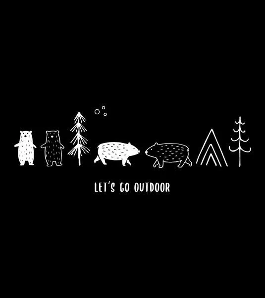 Gary Mash GARY MASH T-Shirt Let's go outdoor aus Bio-Baumwolle, Schwarz, – Produktbild 2 von 4