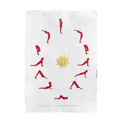 Sundara Sundara Yoga-Poster "Sonnengruß" aus handgeschöpftem Papier – Produktbild 1 von 1