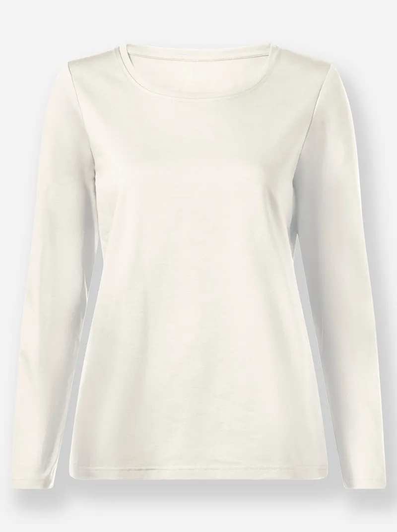 Witt Rundhalsshirt ecru, Ecru, – Produktbild 1 von 2