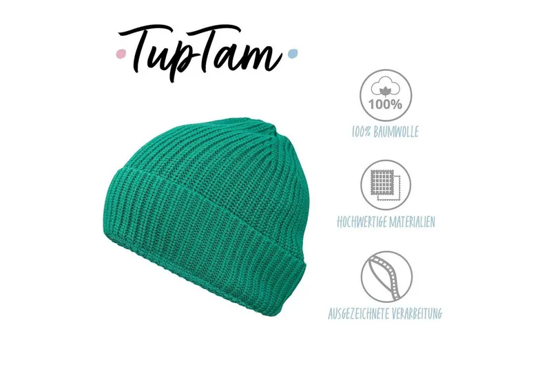 TupTam Strickmütze TupTam Kinder Winter Beanie- Strickmütze, Grün, – Produktbild 2 von 5