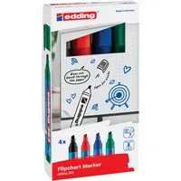 Edding 4er Set edding Flipchartmarker "383" farbig sortiert – Produktbild 3 von 3