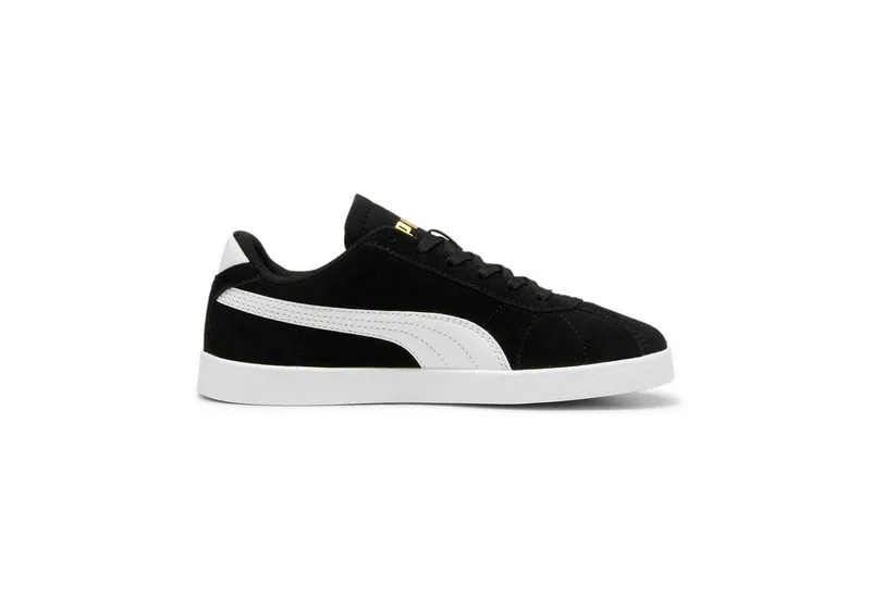 Puma Puma CLUB II JR Sneaker (für Jugendliche) aus Leder, mit Schnürung, mit leicht profilierter Gummilaufsohle, Schwarz, – Produktbild 3 von 5