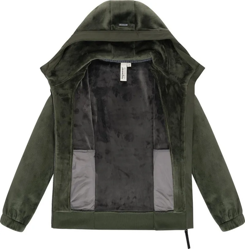 ragwear ragwear Fleecejacke Cousy Short Bonded Übergangsjacke mit kuscheligem Teddyfell-Innenfutter, Grün, – Produktbild 1 von 5
