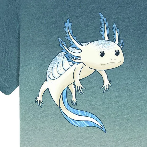 Spangeltangel Spangeltangel Kinder-Sweatshirt "Axolotl", Blauer verlauf, – Produktbild 2 von 3