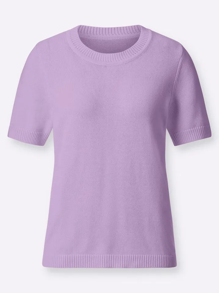 Witt Witt Strickpullover Pullover Kurzarm Jersey, Lila, – Produktbild 1 von 2