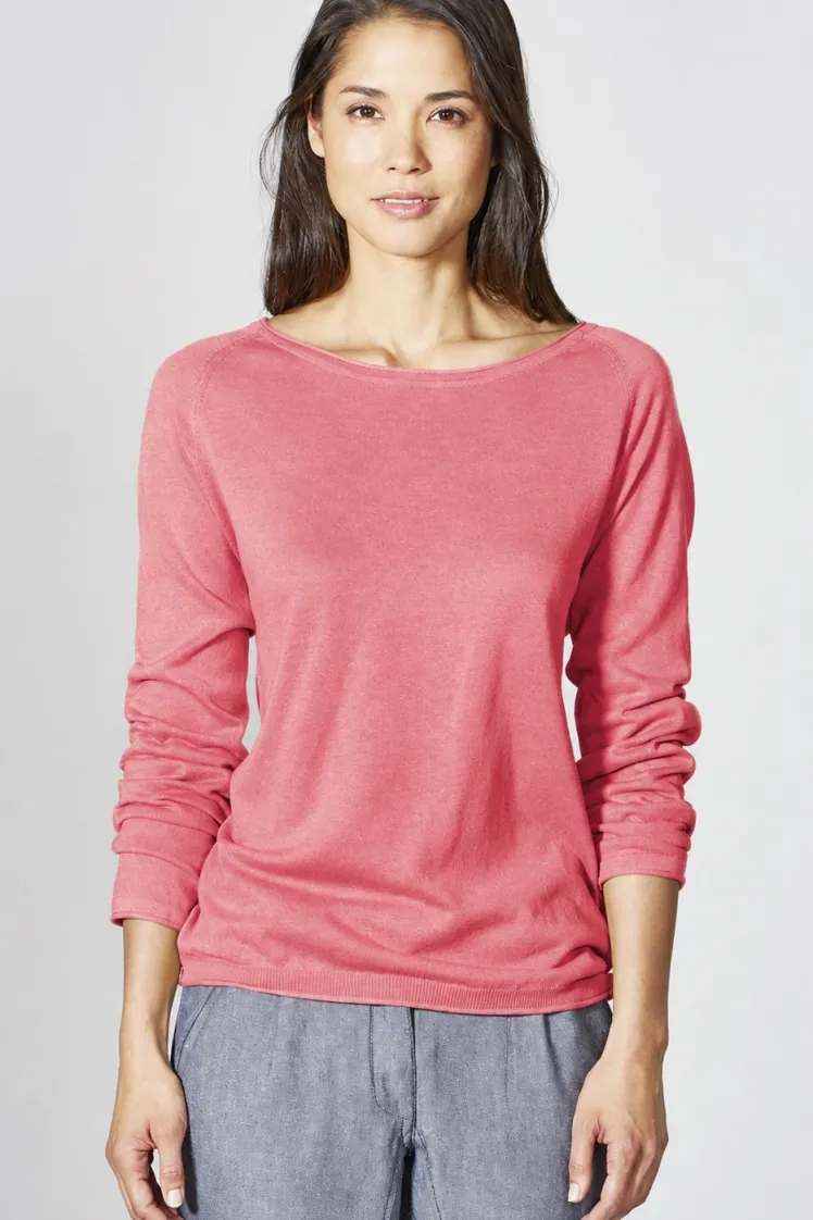 HempAge Hempage Damen vegan Raglan Pullover Tomatenrot, Rot, – Produktbild 2 von 2