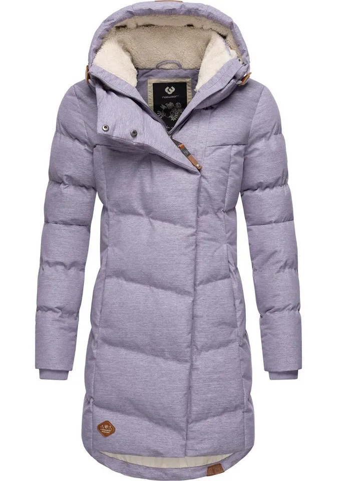 ragwear ragwear Wintermantel Pavla stylischer Winterparka mit Teddyfutter und Kapuze, Lila, – Produktbild 2 von 4