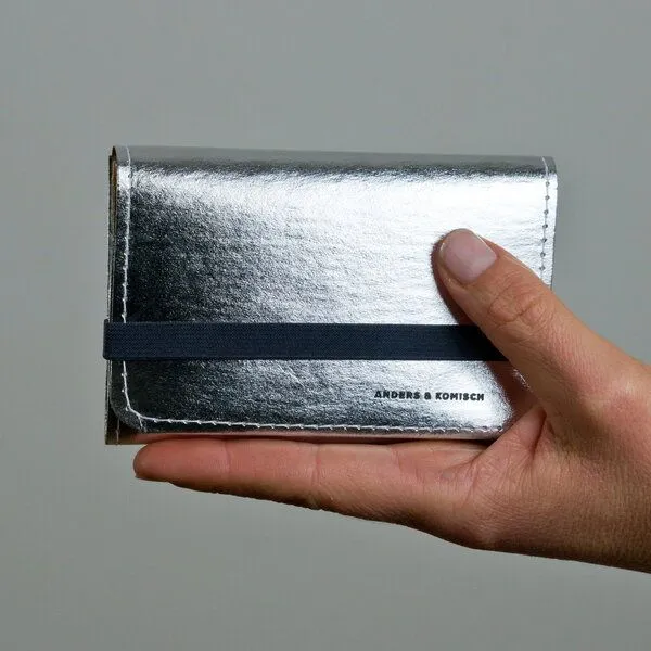 ANDERS & KOMISCH ANDERS & KOMISCH Geldbörse mittelgroß - A&K KOMPAKT Portemonnaie mit Münzfach, Silver, – Produktbild 8 von 8
