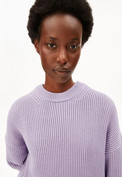 ARMEDANGELS ARMEDANGELS VANISÉ RIB Damen Strickpullover aus 100% Bio-Baumwolle, Moonlit lilac-dark moonlit lilac, – Produktbild 3 von 4