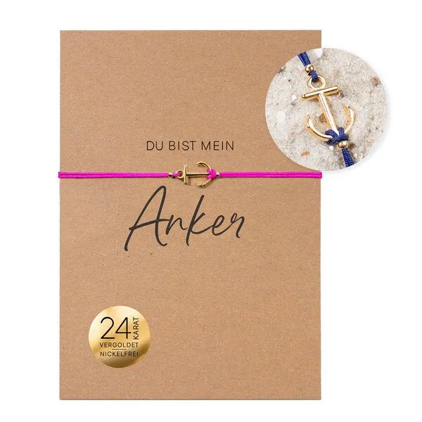 Bow & Hummingbird Bow & Hummingbird Armband auf Karte - Anker, Salbei, – Produktbild 2 von 4
