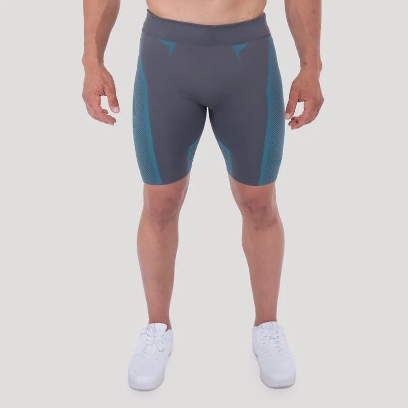 GymBeam OG1 GymBeam OG1 Seamless Shorts in Grey/Blue L – Produktbild 1 von 1