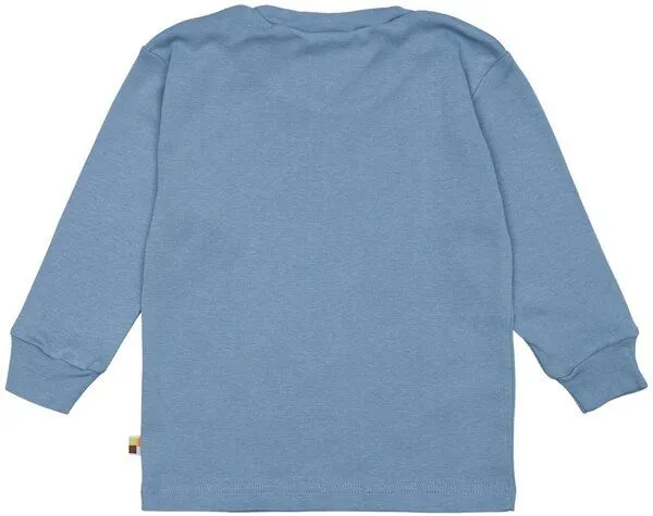 loud + proud loud + proud Babys & Kinder Schlafanzug, Pyjama Uni aus Feinripp, GOTS-zertifiziert, Dusk/blau, – Produktbild 2 von 3