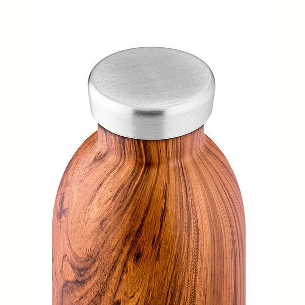 24bottles 24bottles 0,5l Thermosflasche - verschiedene Wood Designs, Sequoia wood, – Produktbild 4 von 4