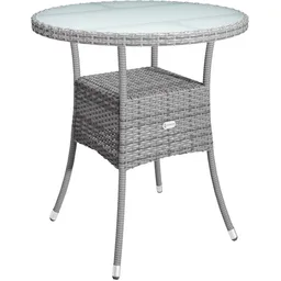 Casaria® Polyrattan-Tisch Grau rund Ø60cm – Produktbild 1 von 1