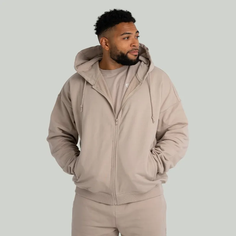 GymBeam OG1 STRIX Hoodie mit Reißverschluss in Taupe XXL – Produktbild 1 von 1