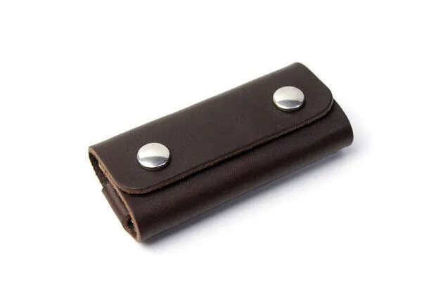 Pack & Smooch Pack & Smooch Schlüsselmäppchen, Schlüsseletui FESTMOKER pflanzlich gegerbtes Leder, Dunkelbraun, – Produktbild 1 von 4