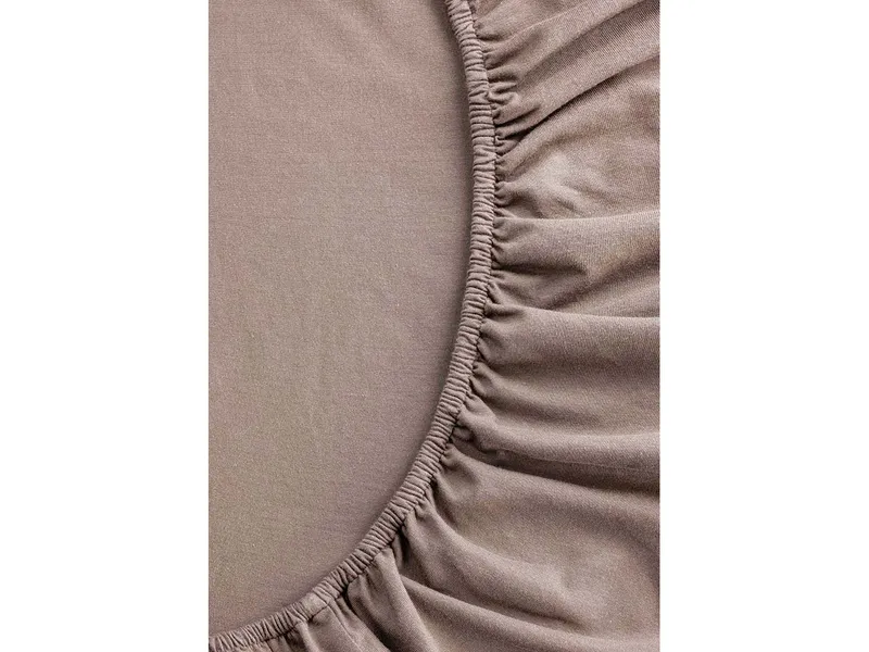 MELA Jersey Spannbetttuch PAMBAN | von MELA | Fairtrade & GOTS zertifiziert, Mocca, – Produktbild 1 von 4