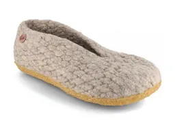 WoolFit WoolFit Handgewebte Hausschuhe mit Naturgummisohle "Woolies" aus Wolle für Damen – Produktbild 1 von 1
