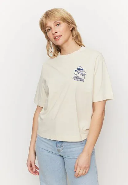 recolution Damen T-Shirt aus Bio-Baumwolle - AZOLLA BETTER TOGETHER - recolution, Arctic white (weiß), – Produktbild 3 von 4