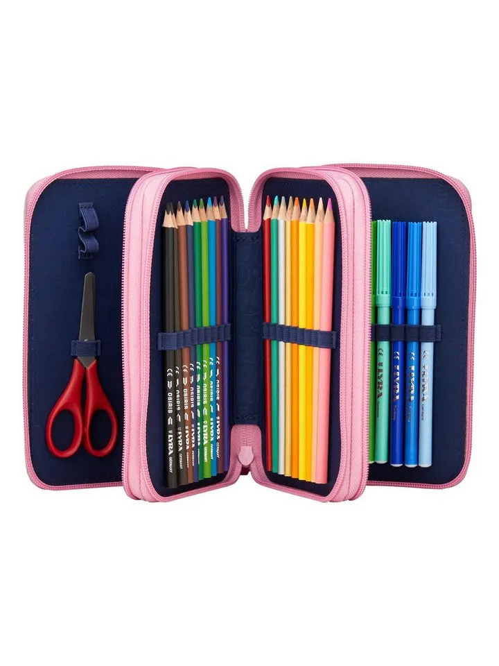 Ergobag Ergobag Federmäppchen Maxi Mäppchen, (1-tlg), mit Stiften befüllt, Rosa, – Produktbild 5 von 6
