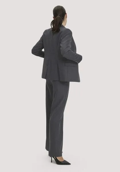 hessnatur hessnatur Wollblazer Regular aus reiner Schurwolle, Anthrazit, – Produktbild 2 von 4