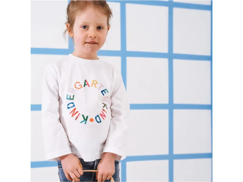 Kikadu Kikadu Longsleeve Kindergartenkind 98/104, Weiß, – Produktbild 2 von 2