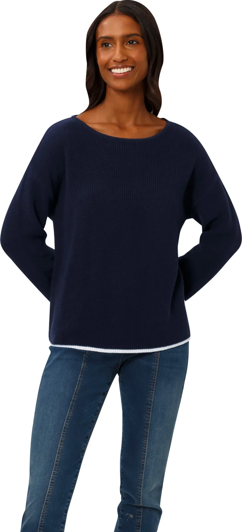 heine Strickpullover marine, Marine, – Produktbild 2 von 2