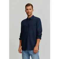 recolution Herren Hemd aus Leinen und LENZING ECOVERO Viskose Mix - NUTMEG - recolution, Navy (blau), – Produktbild 1 von 1
