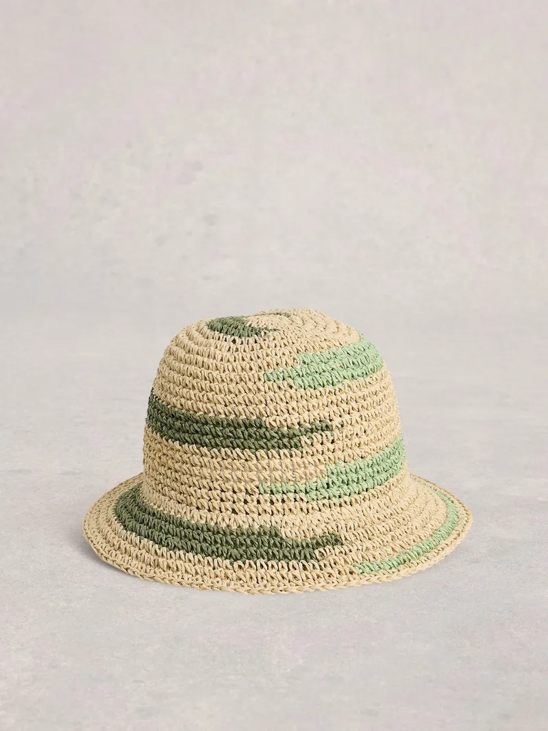White Stuff Sonnenhut Crochet - Einheitsgröße, Grün multi, – Produktbild 1 von 2