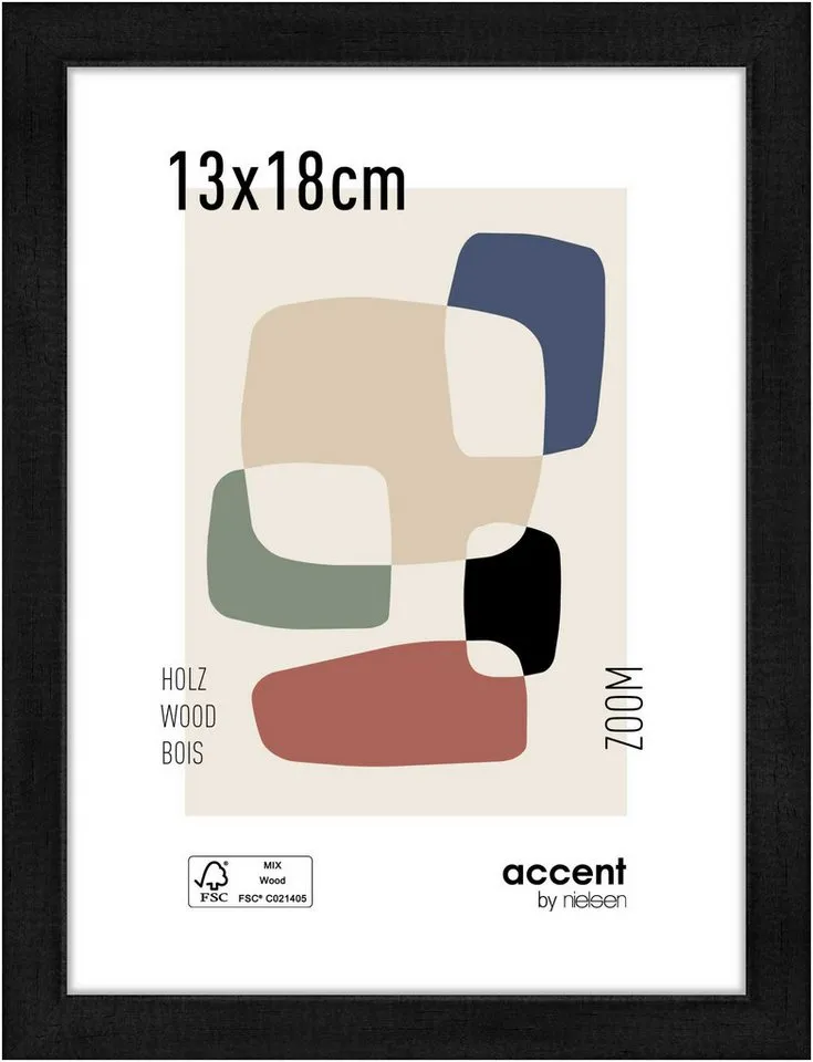accent by nielsen Bilderrahmen Holz Bilderrahmen Zoom, (1 St), Schwarz, – Produktbild 2 von 5