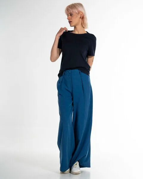 Alma & Lovis Alma & Lovis Royal Jersey Shirt aus feinster Organic Cotton | Single T, Captain blue (dunkelblau), – Produktbild 2 von 4