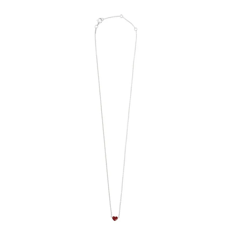 Design Letters Little Big Love Halskette Burgundy - Silber – Produktbild 1 von 1