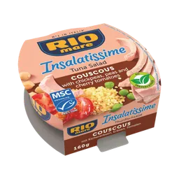 Rio Mare Rio Mare MSC Insalatissime Couscous, Thunfisch-Salat mit Kichererbsen, Erbsen & Tomaten, essfertig, 160g – Produktbild 1 von 1