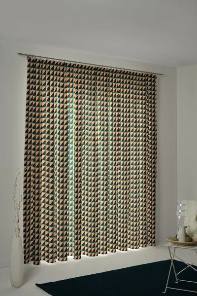 Nature by Adam Nature by Adam Vorhang aus 100% Bio-Baumwolle - Made in Germany - Circles, Dunkelblau, – Produktbild 5 von 7